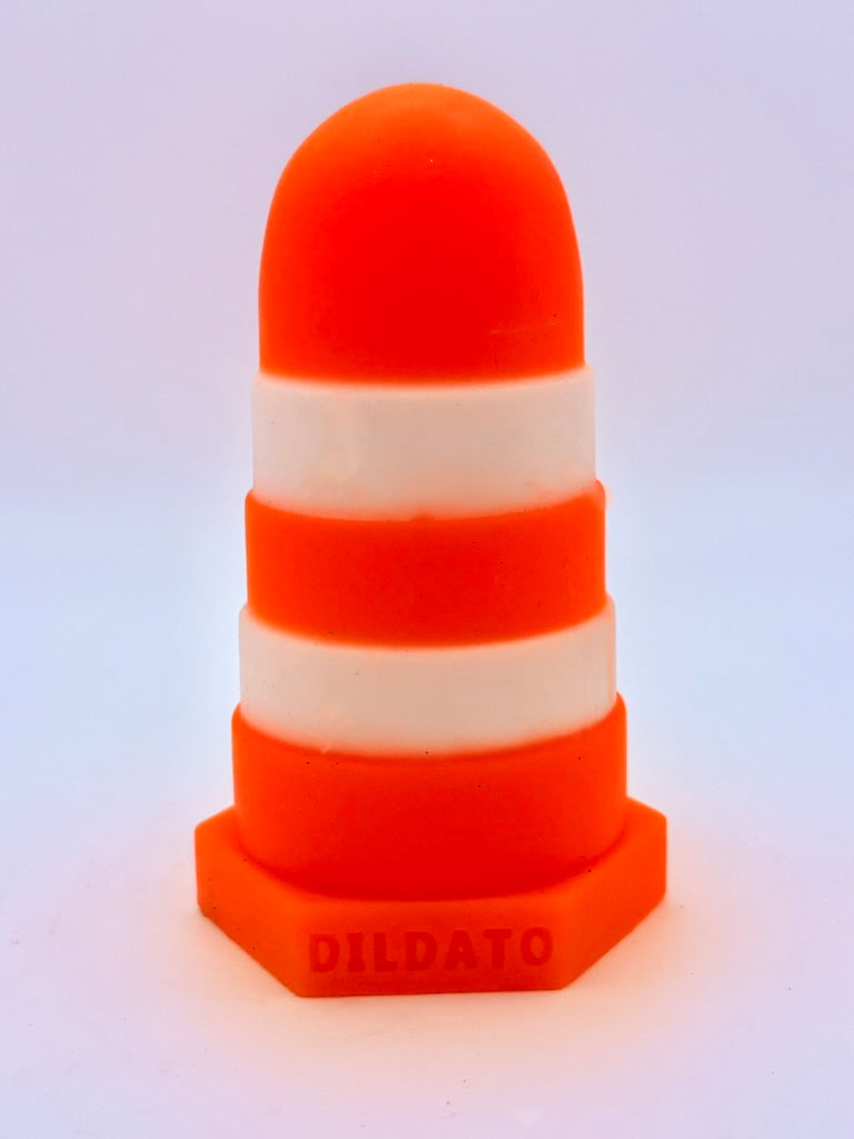Conesolator - Small - Traffic cone with fluorescent orange and white.
