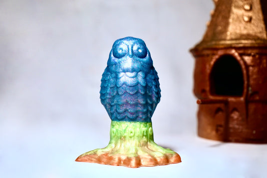 Bubox - Size Small - Holographic Blue with orange tree trunk base.