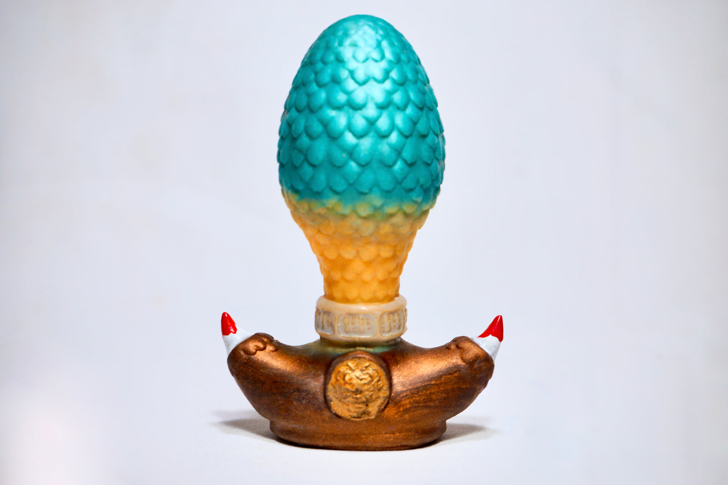 Huevo de Dragón Ass-Irius - Azul Coral, Amarillo y Cobre.