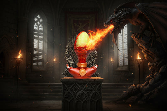 Ass-Irius Dragon Egg - Red, Yellow and Copper.