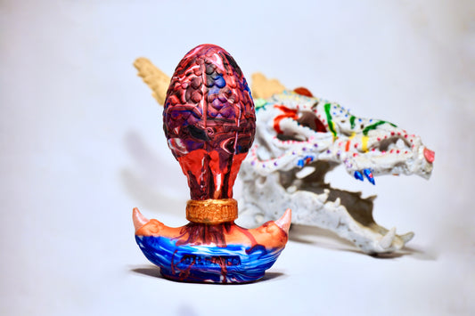 Ass-Irius Dragon Egg - Red, Blue and White.