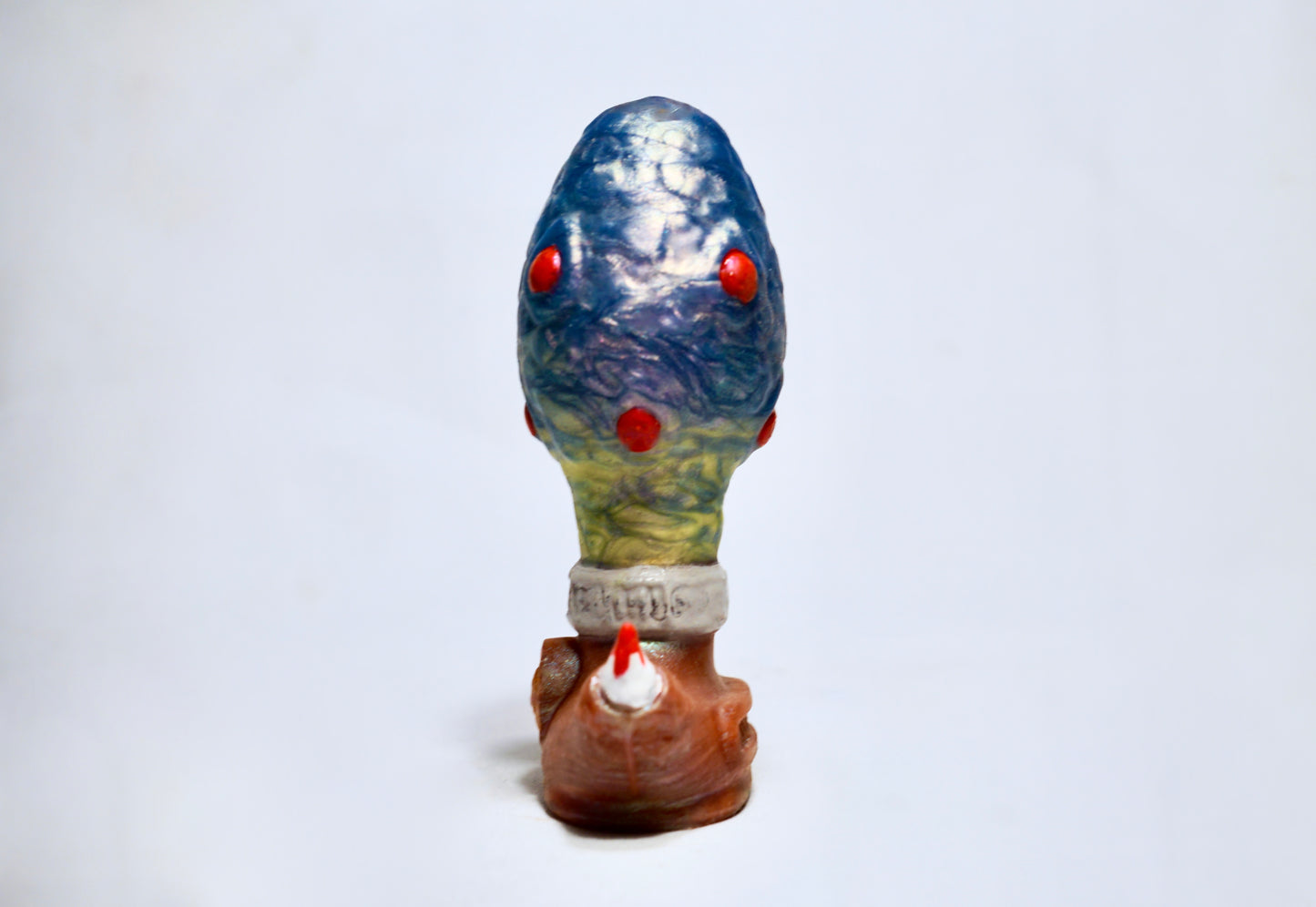 Huevo de dragón Ass-Irius - Azul, verde y cobre