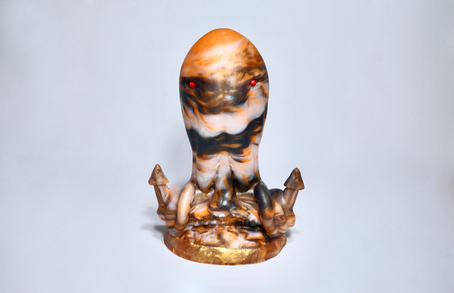 Pleasure Puss - Size Large - Orange, White, Black And Gold