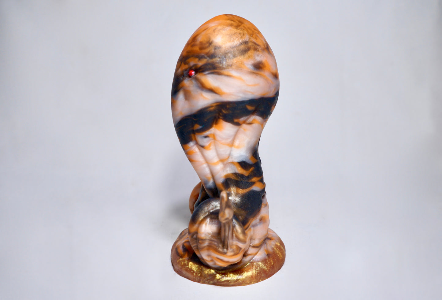 Pleasure Puss - Size Large - Orange, White, Black And Gold