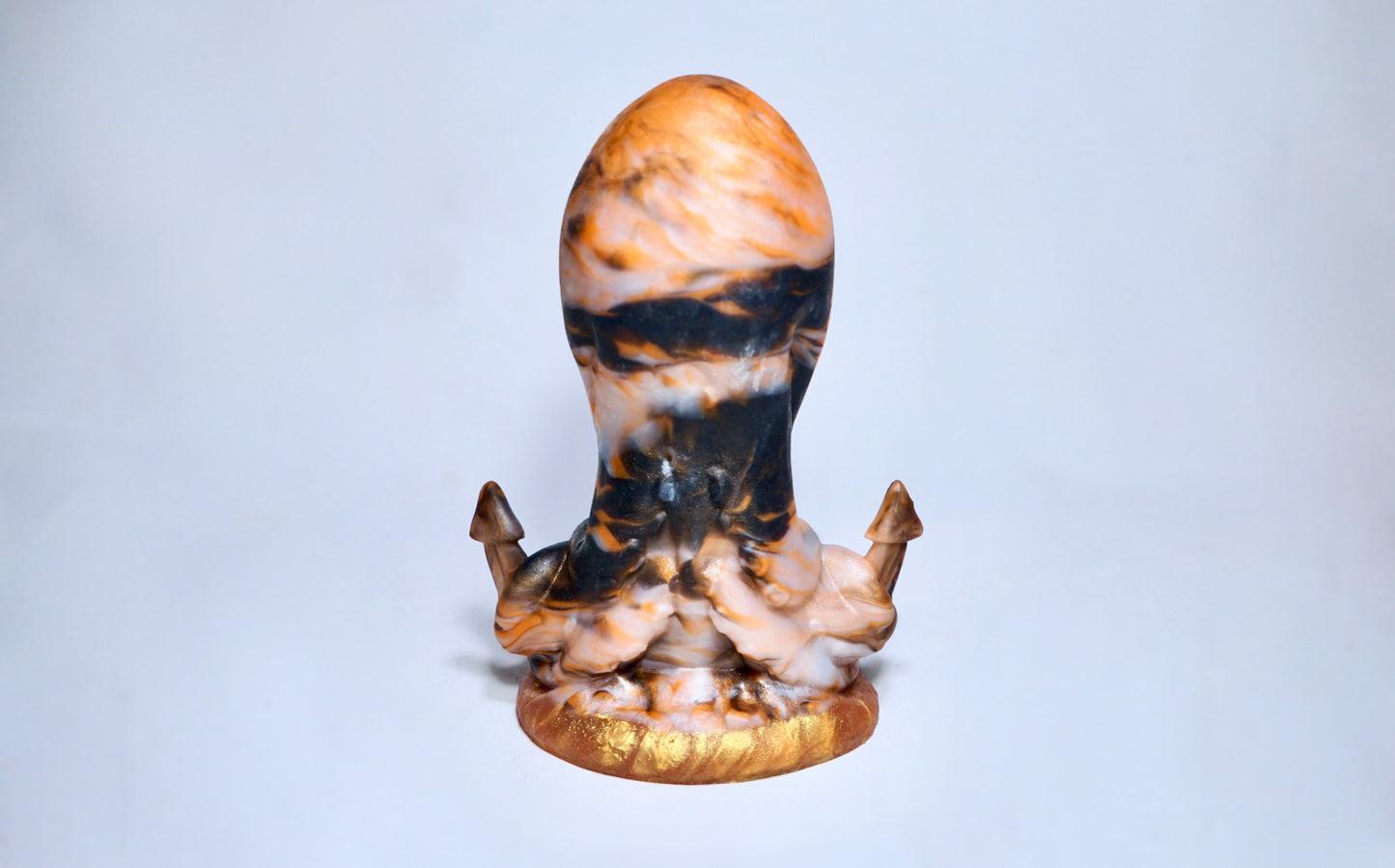 Pleasure Puss - Size Large - Orange, White, Black And Gold