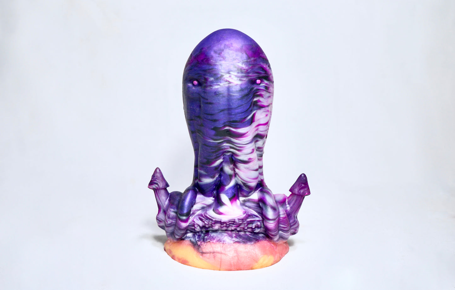 Pleasure Puss - Size Large - White, Black and Purple
