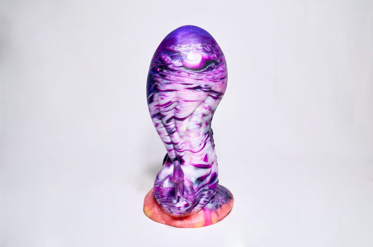 Pleasure Puss - Size Large - White, Black and Purple