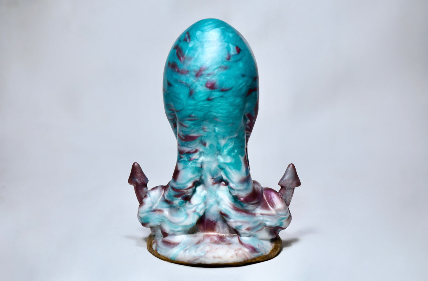 Pleasure Puss - Size Medium - Coral Blue, Purple and Pearl White.
