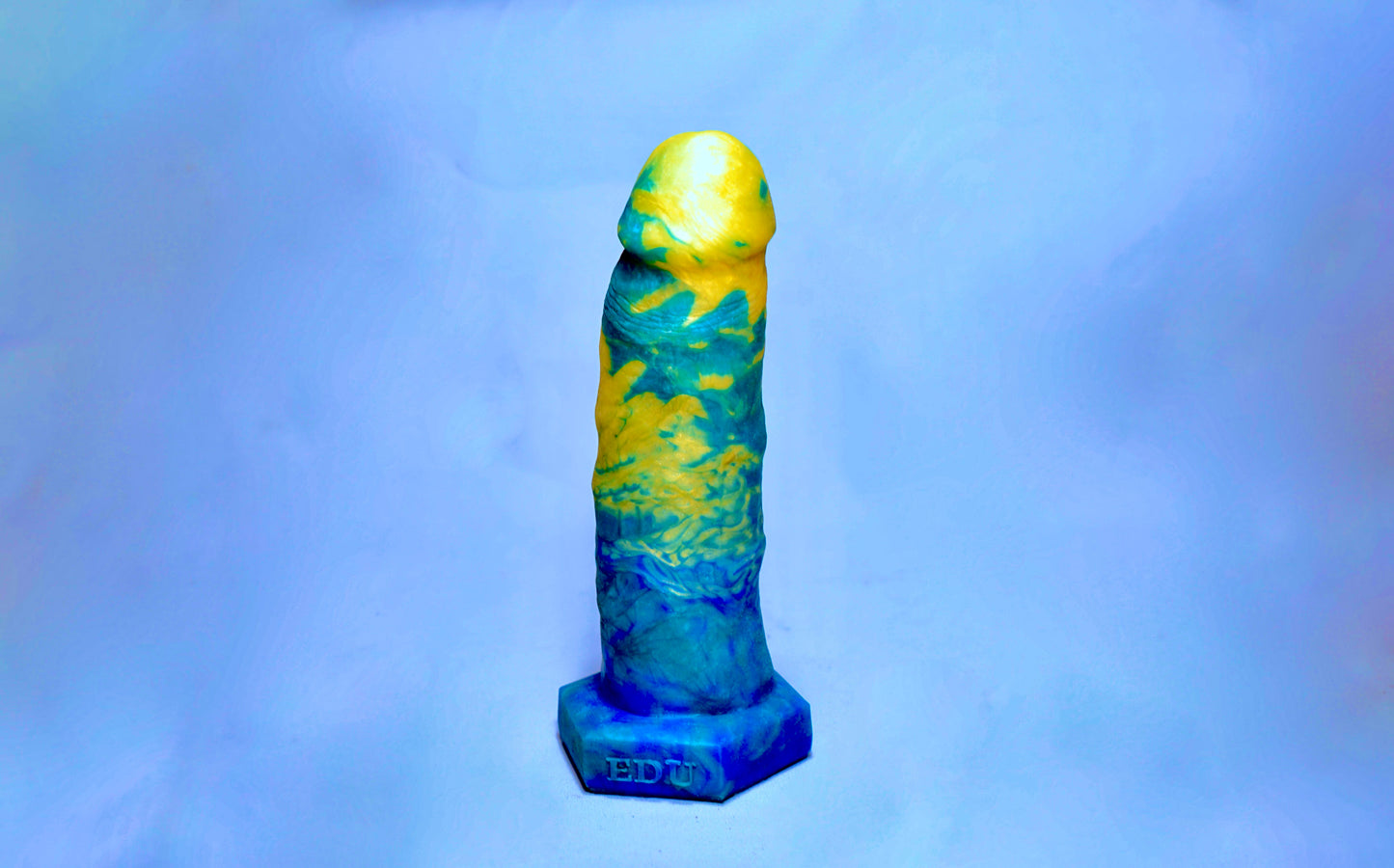 Edu #1 - Original Size - Coral Blue and Yellow