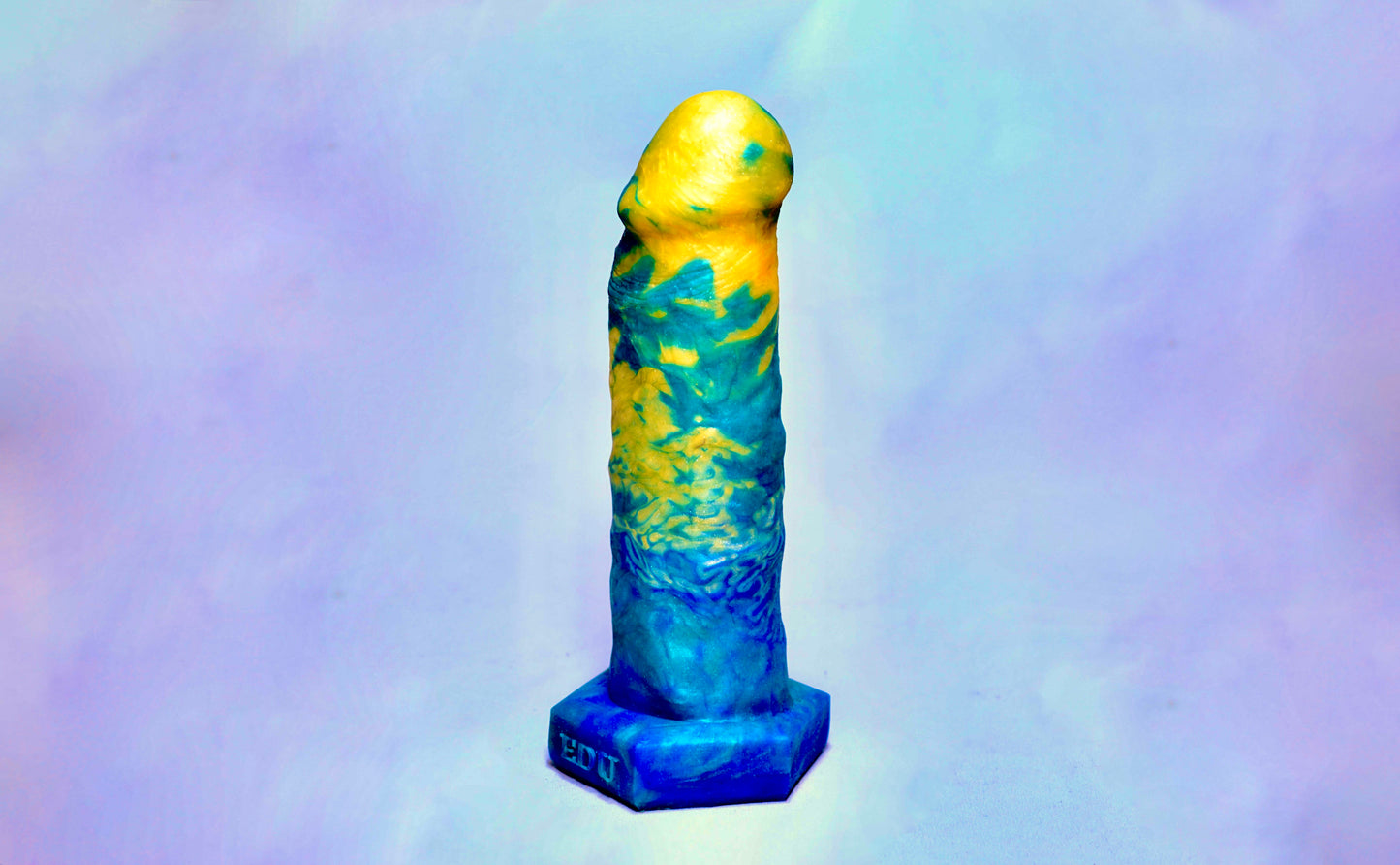 Edu #1 - Original Size - Coral Blue and Yellow