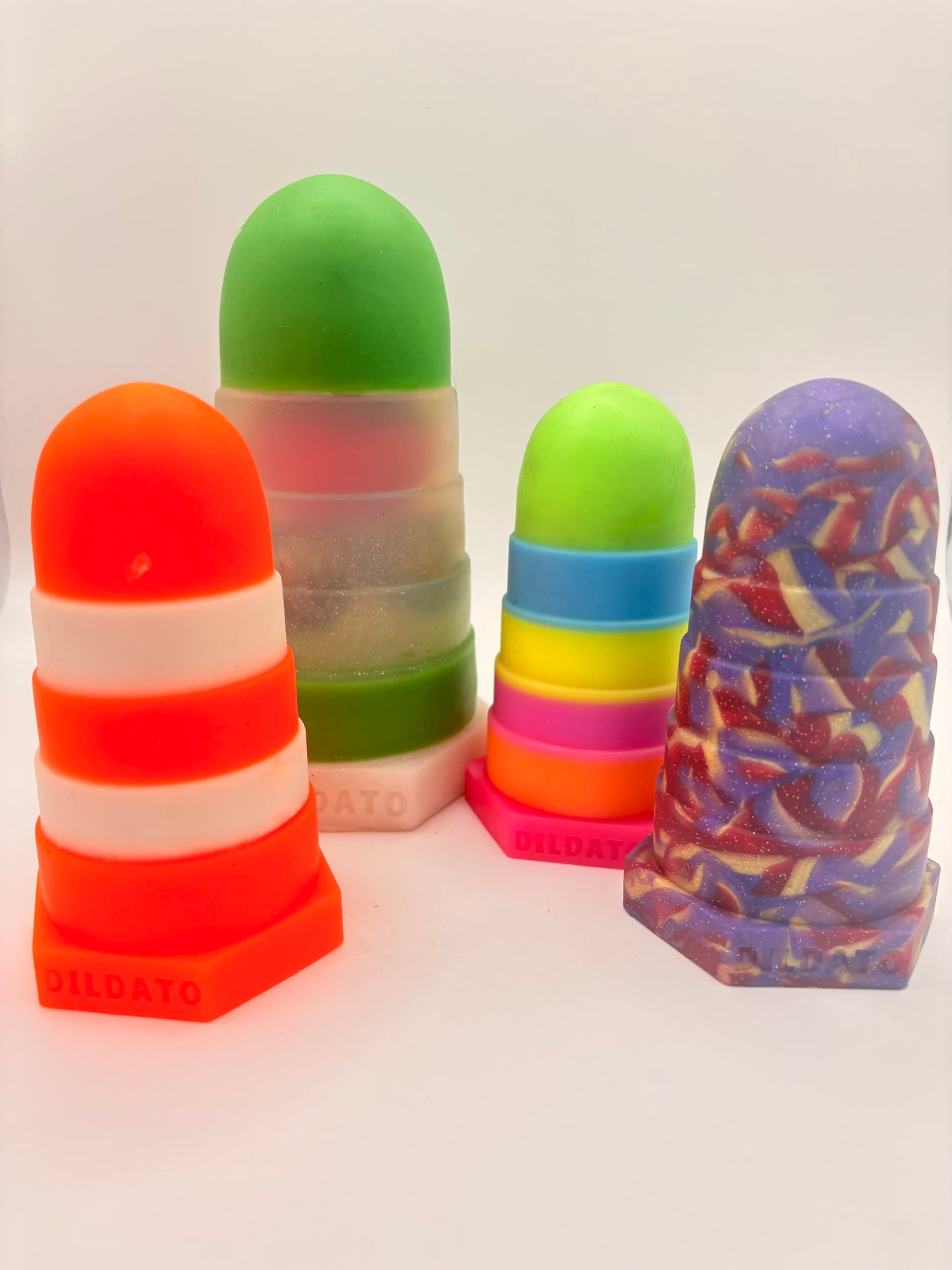 Conesolator - Small - Traffic cone with fluorescent orange and white.