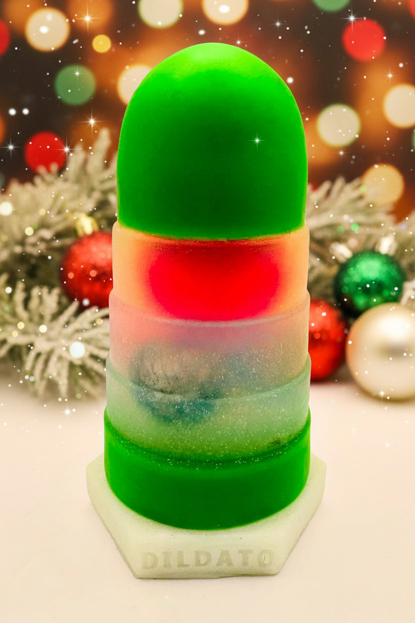 Conesolator - Tamaño Mediano - Árbol de Navidad de Silicona con Bolas Navideñas de Silicona en su Interior