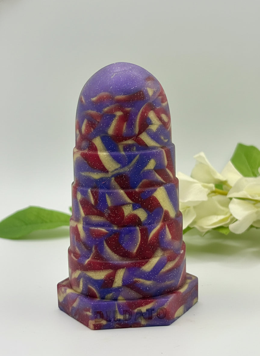 Conesolator - Size small - Purple, Gold and Beige.