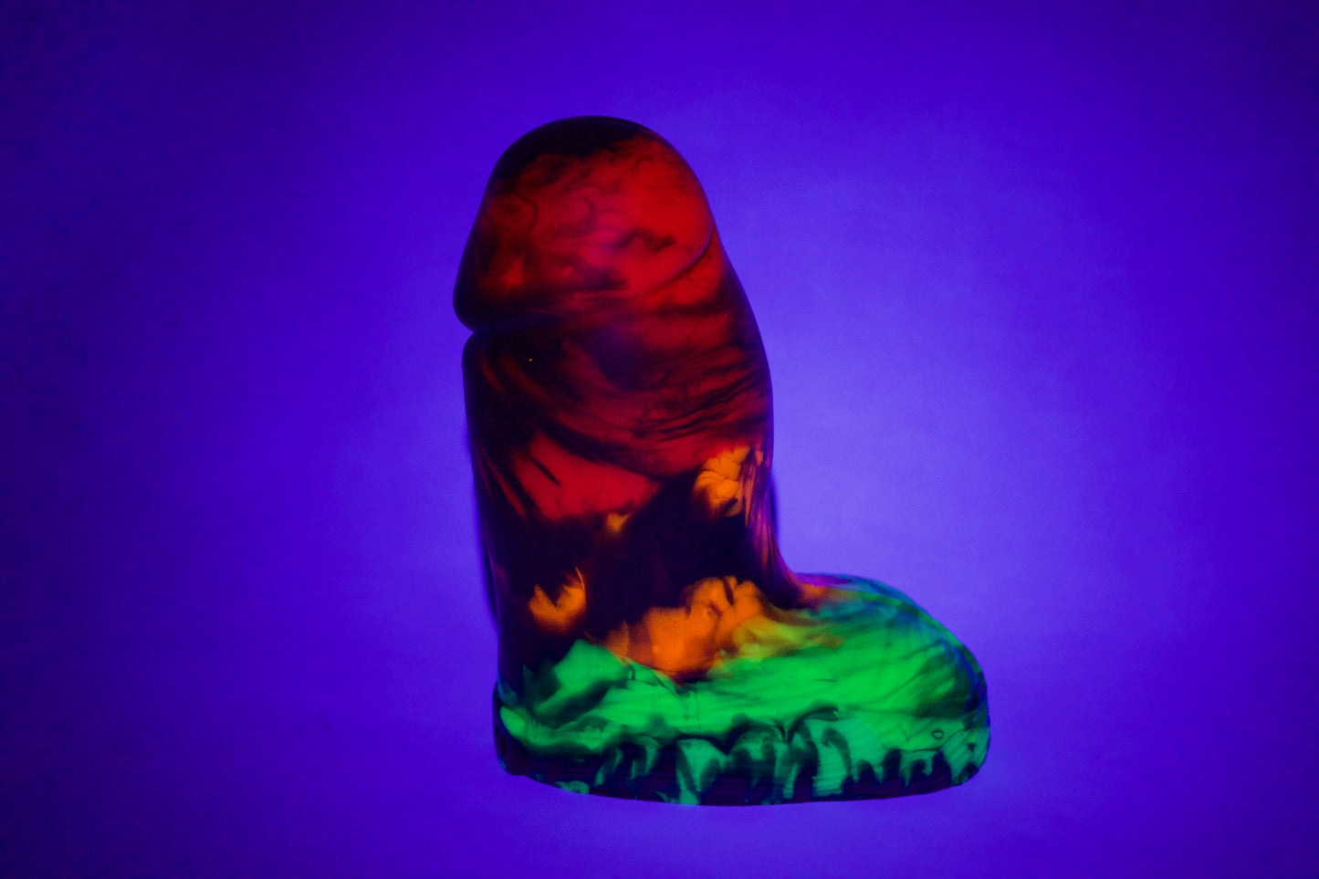 El Gordo - Size Large - Fluorescent colours with Glow in the dark pigments and body safe Glitter