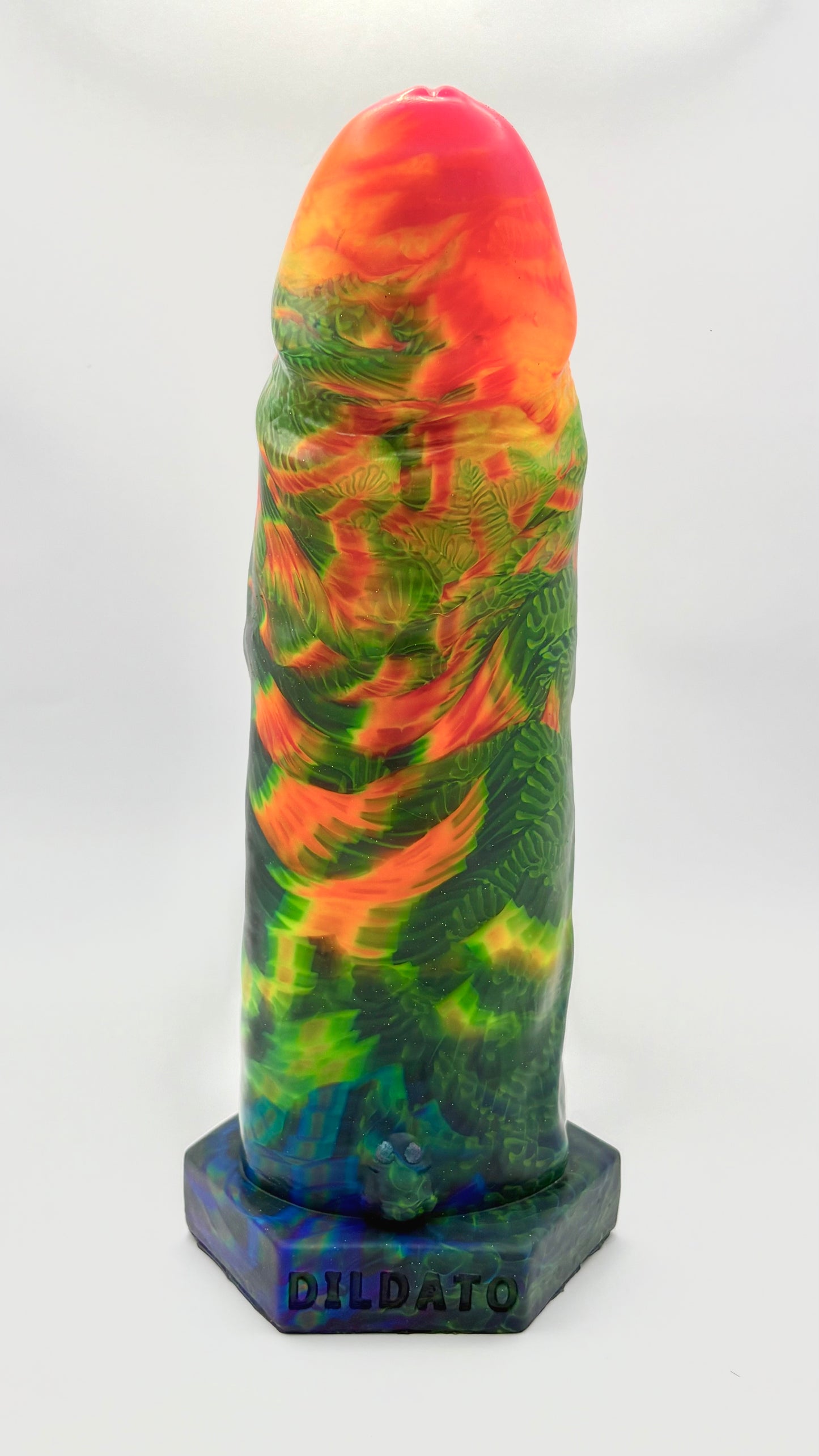 PRINCE ALBERT DILDO - FLUORESCENT RAINBOW COLORS