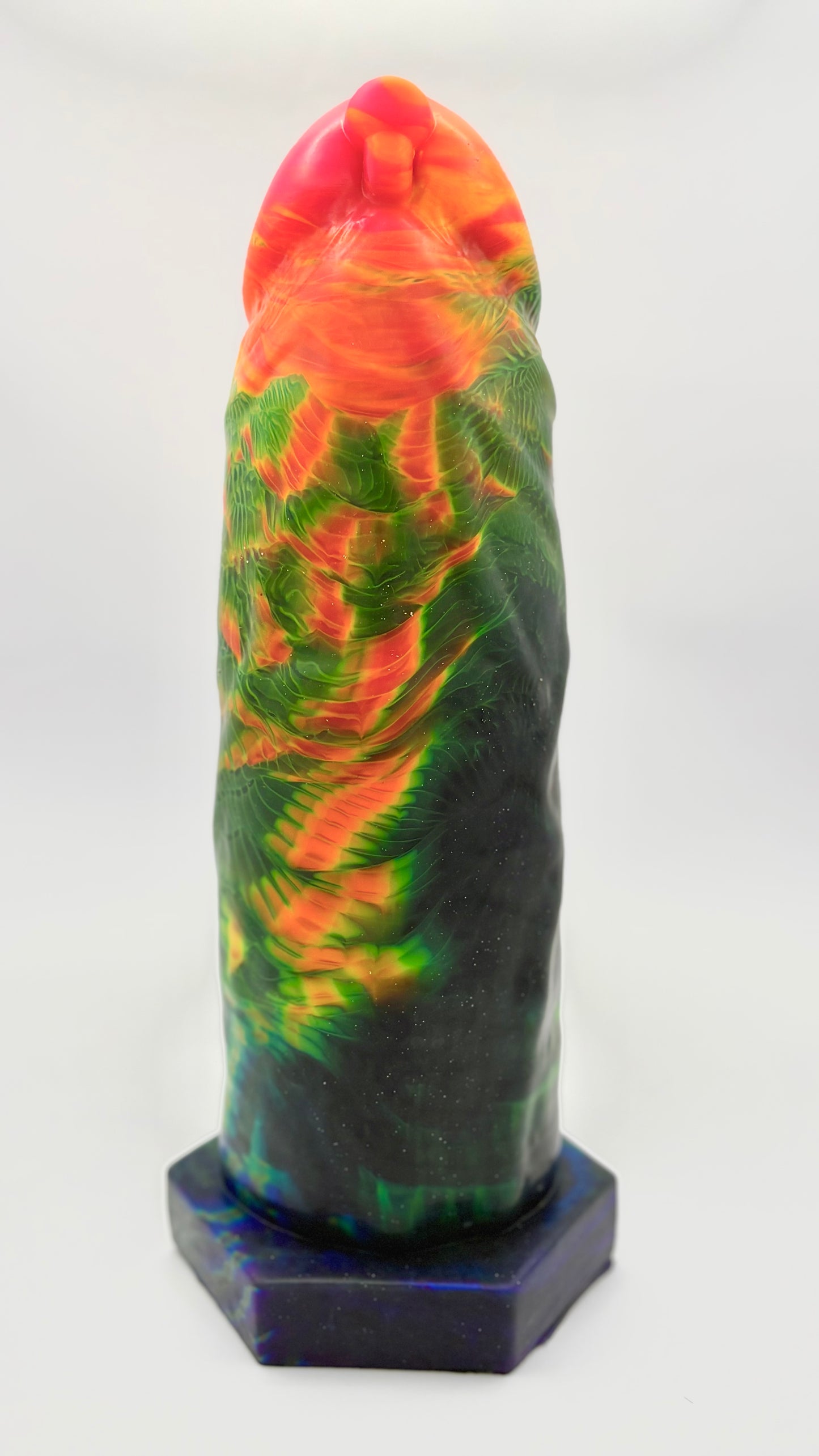 PRINCE ALBERT DILDO - FLUORESCENT RAINBOW COLORS