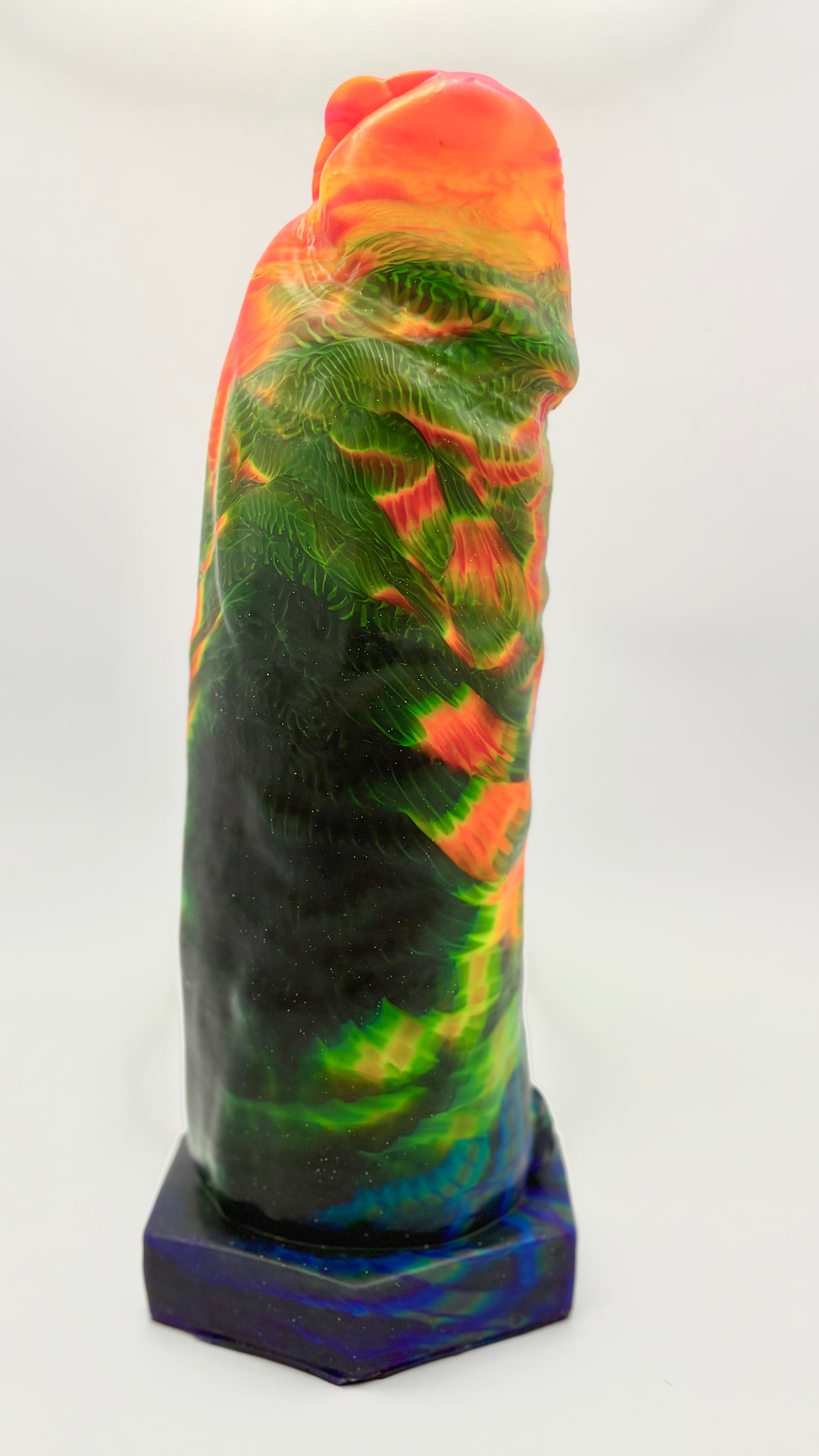 PRINCE ALBERT DILDO - FLUORESCENT RAINBOW COLORS