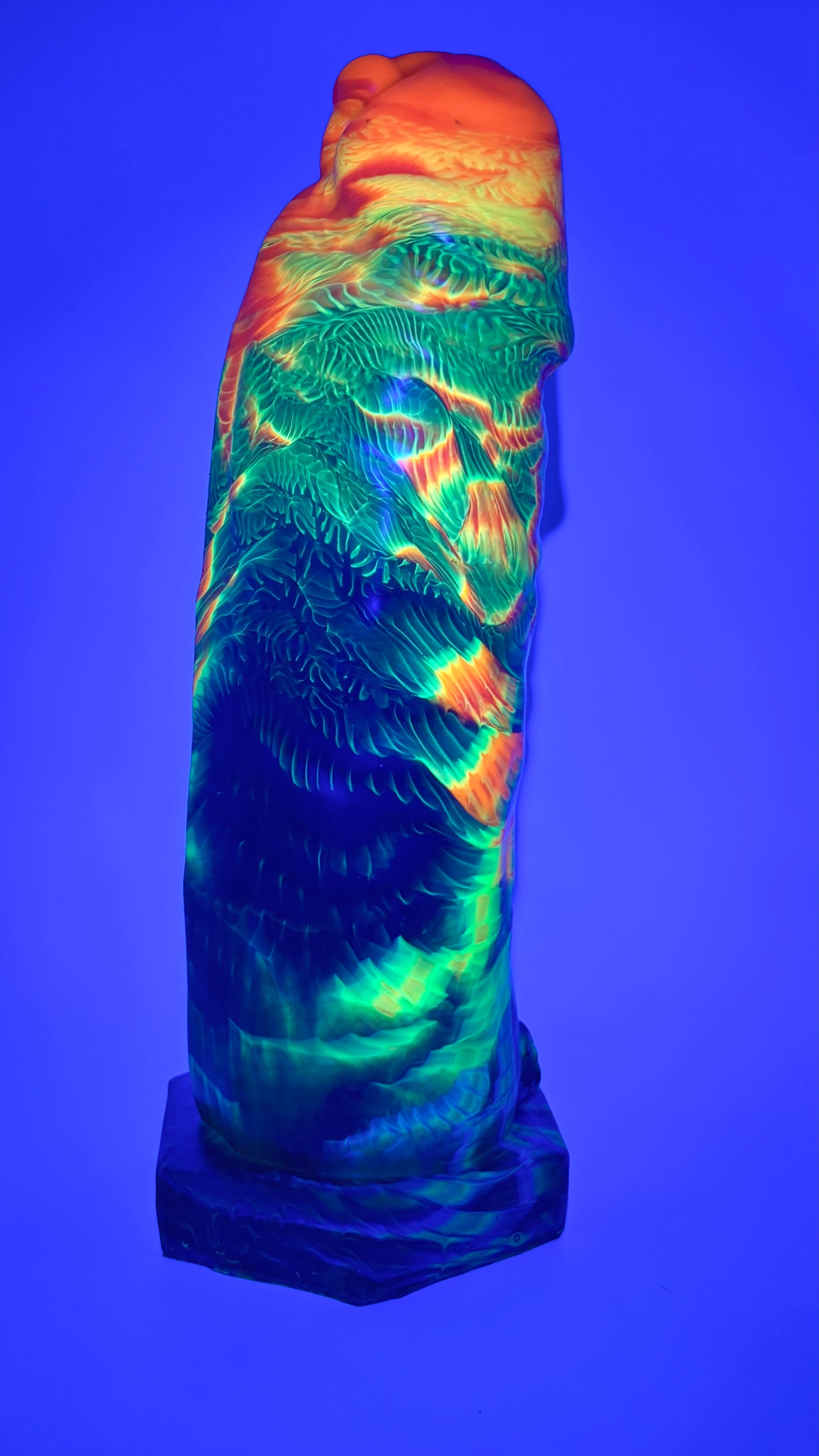 PRINCE ALBERT DILDO - FLUORESCENT RAINBOW COLORS