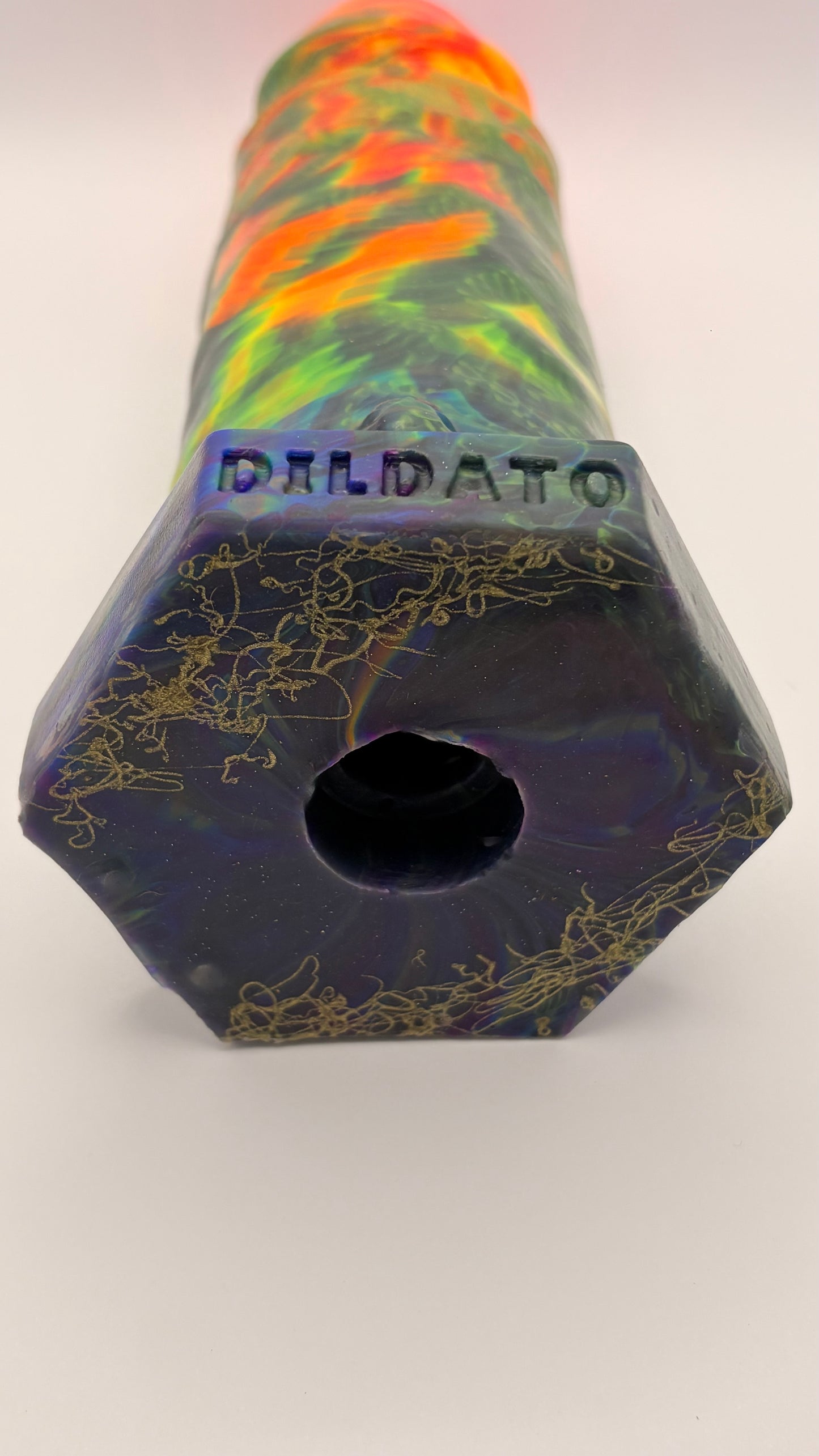 PRINCE ALBERT DILDO - FLUORESCENT RAINBOW COLORS