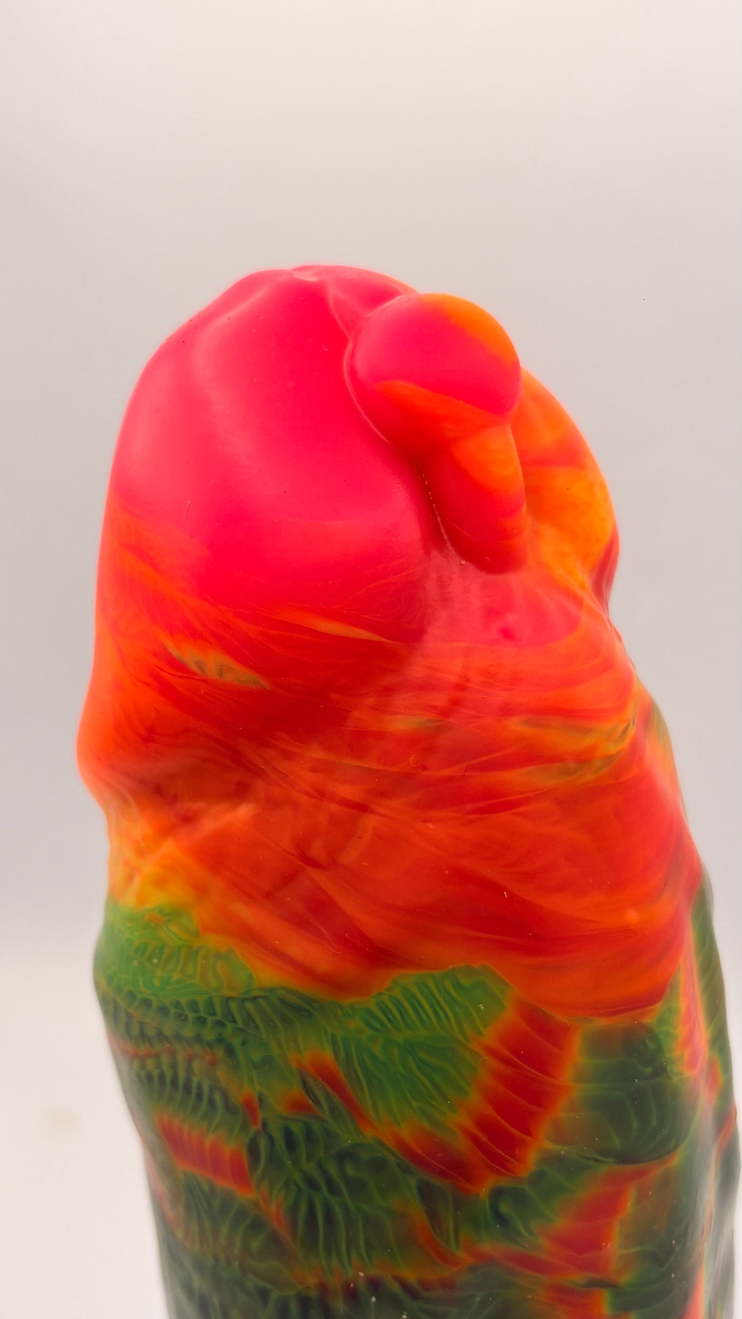 PRINCE ALBERT DILDO - FLUORESCENT RAINBOW COLORS